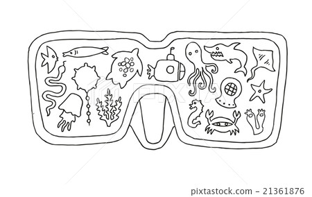 Diving. View through the mask. 21361876