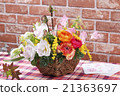 Spring flower basket 21363697