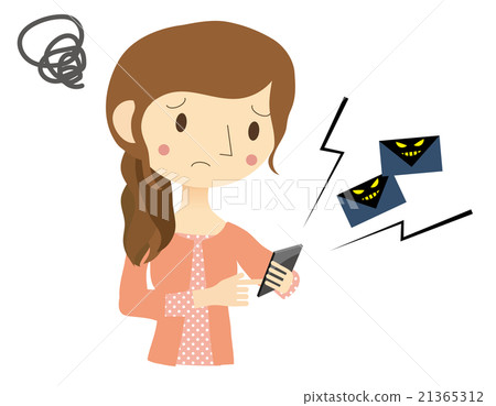 收到垃圾郵件的女性 21365312