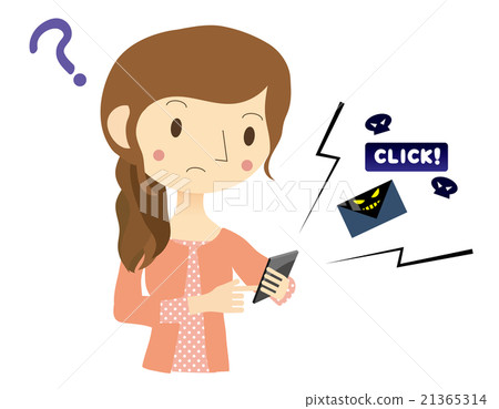 收到一鍵欺詐郵件的女性 21365314