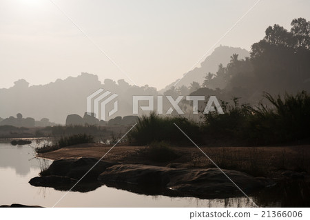 River landscape in hampi india 21366006