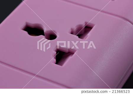 Closeup picture of a pink outlet Closeup picture of a pink outlet 21366523