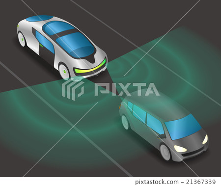 Safety car / automatic driving image illustration Safety car / automatic driving image illustration 21367339
