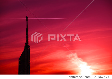 福岡福岡塔黃昏 21367374