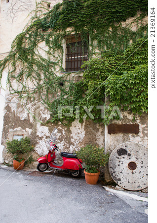 Italian vintage red scooter  21369164