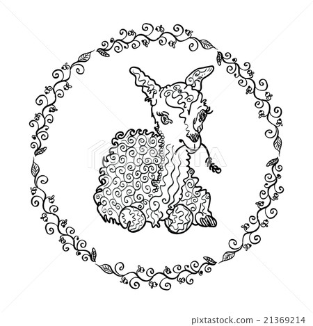 Coloring for adults vector illustration . 21369214