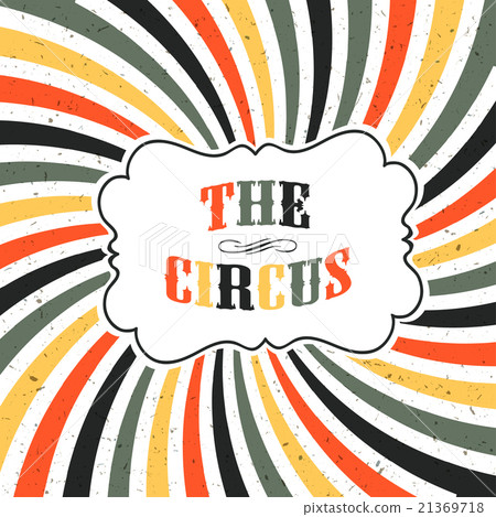 Circus Retro Poster with Sunburst Rays  21369718
