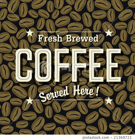 "Fresh Brewed Coffee Served Here" Lettering "Fresh Brewed Coffee Served Here" Lettering 21369721