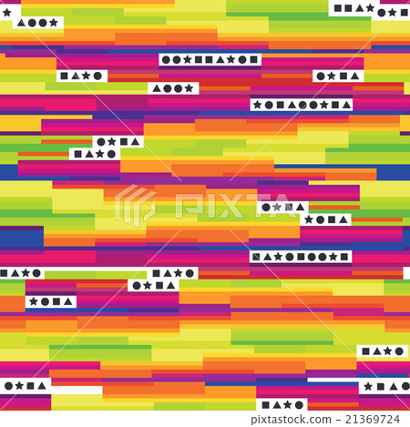Colorful seamless pattern with geometric shapes 21369724