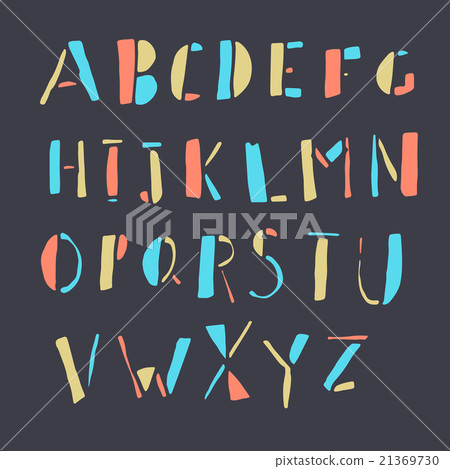 Hand-drawn Colorful Doodles Alphabet Hand-drawn Colorful Doodles Alphabet 21369730