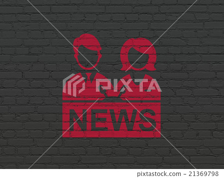 News concept: Anchorman on wall background News concept: Anchorman on wall background 21369798