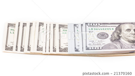 Dollar bills on white isolated background Dollar bills on white isolated background 21370160