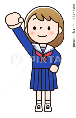 女孩初中學生 - 姿勢 21371506