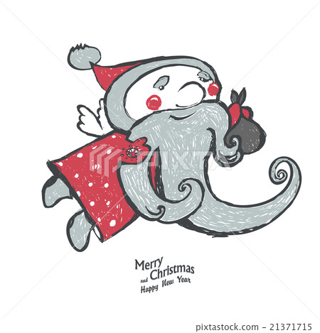 Hand-Drawn Santa on white Hand-Drawn Santa on white 21371715
