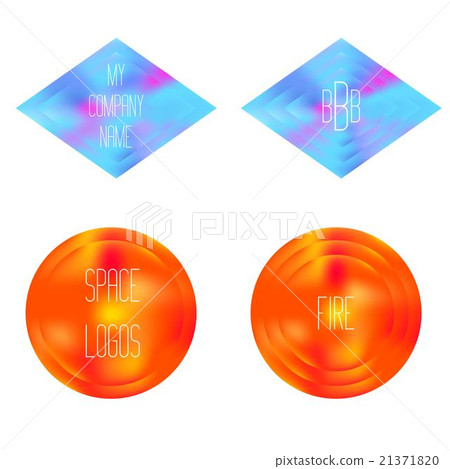 Set of colored glass geometric shapes 21371820