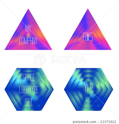 Set of colored glass geometric shapes Set of colored glass geometric shapes 21371822