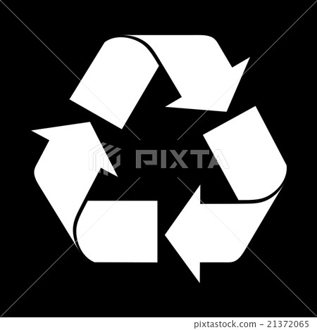 Reuse symbol, isolated on black Reuse symbol, isolated on black 21372065