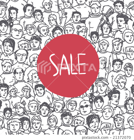 Hand Drawn People Characters Unrecognizable Hand Drawn People Characters Unrecognizable 21372070