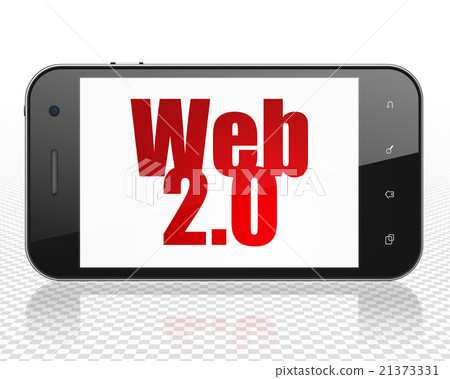 Smartphone with Web 2.0 on display 21373331