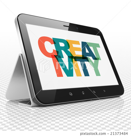 Tablet Computer with Creativity on display Tablet Computer with Creativity on display 21373484