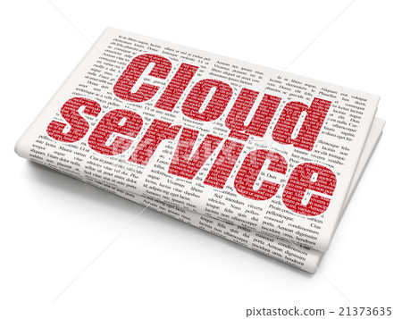 Cloud Service on Newspaper background Cloud Service on Newspaper background 21373635