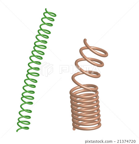 Deformed Chrome and green springs 21374720