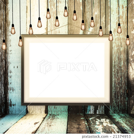 Mock up poster or photo frame with ceiling lamp Mock up poster or photo frame with ceiling lamp 21374953