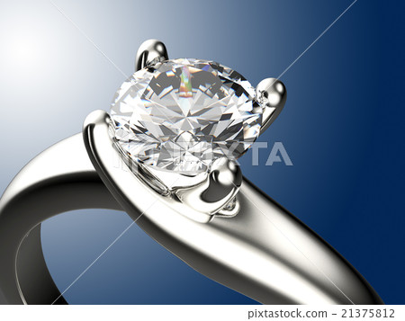 Fashion Ring with Diamond. Jewelry background 21375812