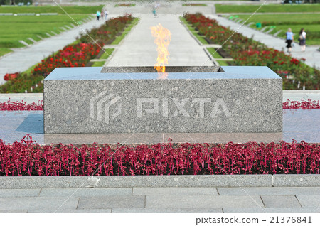 eternal flame at Piskarevsky cemetery  21376841