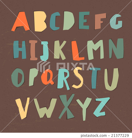 Paper Cut Alphabet. Colorful letters. Paper Cut Alphabet. Colorful letters. 21377229