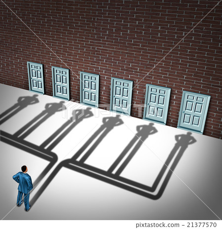 Businessman Door Choice 21377570
