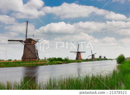 dutch windmills and canal dutch windmills and canal 21378521