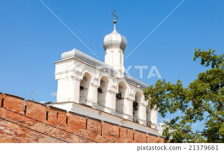 Bell tower of St. Sophia Cathedral in Novgorod 21379661