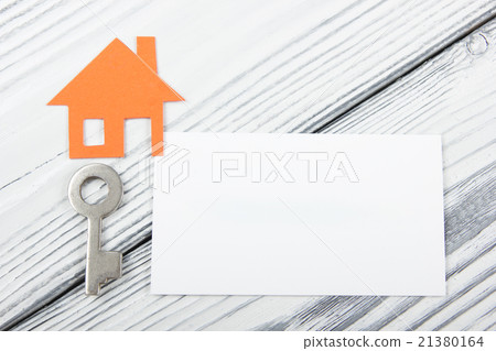 Blank business card with house figure. Real Estate Blank business card with house figure. Real Estate 21380164