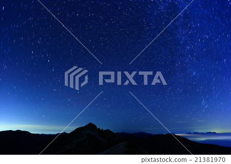 Northern Alps · Night sky of Mt. 21381970