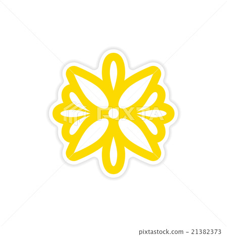 stylish paper sticker on white background Arabic stylish paper sticker on white background Arabic 21382373
