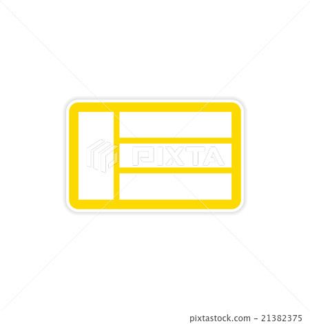 stylish paper sticker on white background emirates stylish paper sticker on white background emirates 21382375