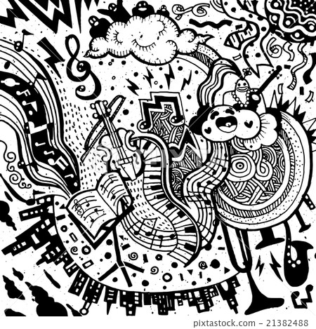 Music Background .Hand drawing Doodle,vector Music Background .Hand drawing Doodle,vector 21382488