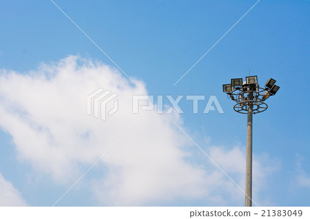 light pote on bluesky background light pote on bluesky background 21383049