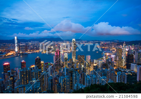 香港太平山頂一百萬美元夜景 21384598