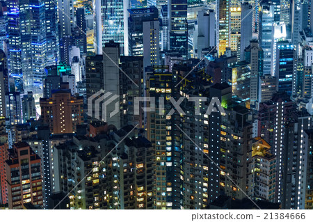 Dense condominium group hoping from Hong Kong Victoria Peak Dense condominium group hoping from Hong Kong Victoria Peak 21384666