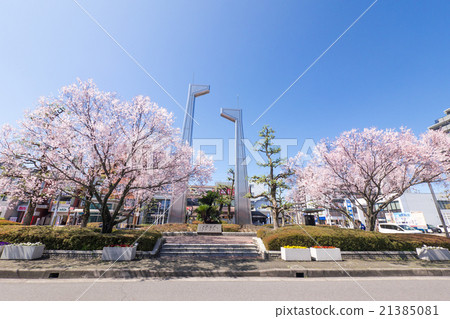Iwakura Station West Exit Station Rotary Sakura Iwakura Station West Exit Station Rotary Sakura 21385081