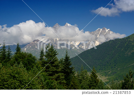 mountains lanscape with Ushba peak mountains lanscape with Ushba peak 21387853