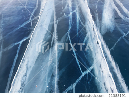 Textured ice blue frozen lake winter background Textured ice blue frozen lake winter background 21388191