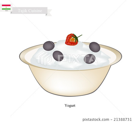 Tajik Yogurt or Fermented Milk Cream Sour Flavor 21388731