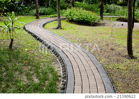 Stone Pathway in the Green Park Stone Pathway in the Green Park 21390622