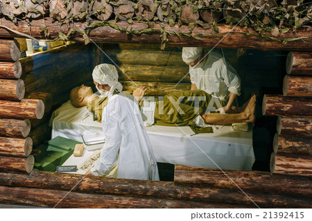 Surgical operation of soviet russian soldier in a Surgical operation of soviet russian soldier in a 21392415