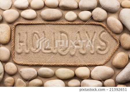 Pointer made of rope with an inscription HOLIDAYS Pointer made of rope with an inscription HOLIDAYS 21392651