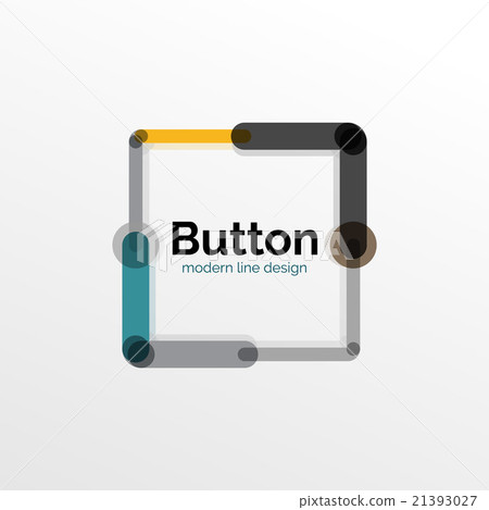 Thin line design geometric button, flat Thin line design geometric button, flat 21393027