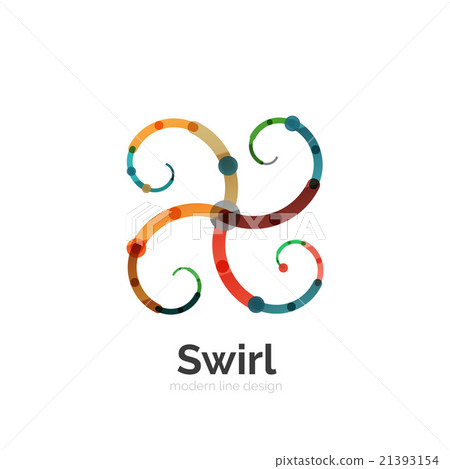 Vector swirl circle logo - Stock Illustration [21393154] - PIXTA